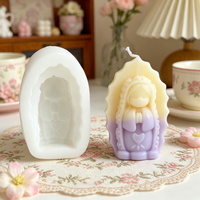 Moule à bougie en silicone Vierge Marie, pour la fabrication de bougies Madone priante, savon parfumé DIY, moulage de résine et de plâtre, décoration d'intérieur, cadeau fait main