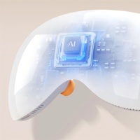 Masseur oculaire intelligent avec compresse chauffante musicale à vibration à 12 points pour la relaxation des yeux Batterie 2400mAh