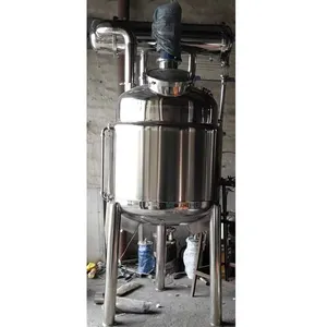 (Double)Jacketed Chemical Reactor Stainless Steel Industrial Stirred Tank Steel Reactor with Reflux and Distillation