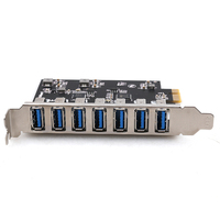 Carte PCI Express USB 3.2 Gen1 avec 7 ports USB 3.2 Gen 1 (5 Gbps), prise en charge UASP, VL805 pour ordinateur de bureau, en stock