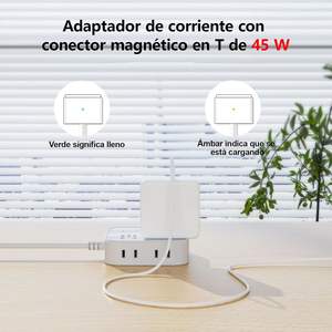 <span class=keywords><strong>Cargador</strong></span> Adaptador en Forma de T HAPEMEIN PA-45W de 45W para <span class=keywords><strong>Macbook</strong></span> <span class=keywords><strong>Air</strong></span> de 11/<span class=keywords><strong>13</strong></span> Pulgadas (2012-2017), Entrada de 120V, Portátil - Product Image 2