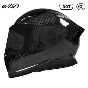 Produits phares : Casque de <span class=keywords><strong>moto</strong></span> intégral en fibre de carbone avec <span class=keywords><strong>masque</strong></span> de protection solaire <span class=keywords><strong>pour</strong></span> le visage, doublure en coton, vente en gros - Product Image 2