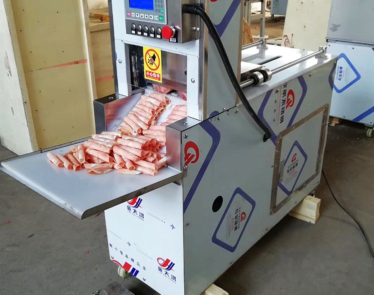 自动冷冻肉片切片机羊肉牛肉卷切机培根切片香肠切肉机