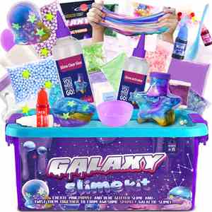 Set de Arcilla de 12 Colores para Manualidades DIY: Slime de Burbujas Efecto Cielo Estrellado, Lodo de Cristal y Lodo Acuático, Juguete de Lodo de Agua, Set Galaxia Cielo Estrellado - Product Image 1