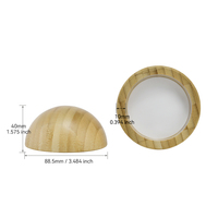 Nouveau design de pot cosmétique en plastique PET vide et étanche avec couvercle en bambou pour lotion et crème pour le visage