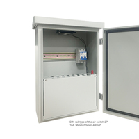 Boîtier électrique industriel étanche pour extérieur avec ventilateur de refroidissement CHINT 2P 16A MCB, gestion des câbles, montage mural ou sur poteau