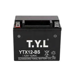 YTX12-BS Motorcycle Battery 12V 10Ah Sealed AGM ATV Battery High  Performance - Maintenance Free Replacement Battery SLA Power Sport Battery  (YTX12-BS)