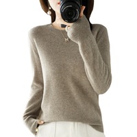 Pull en maille douce pour femme, col rond, maille fine, manches longues, col côtelé, confortable, décontracté, pour le quotidien et le week-end, idéal pour superposer, vente en gros