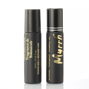 Botellas de Vidrio con Rodillo, Mate, 10 ml, Ámbar, Negro, 15 ml, Botella de Vidrio Vacía para Perfume o Aceite con Rodillo de Acero Inoxidable/Vidrio - Product Image 3