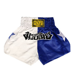 Ensemble de vêtements de boxe unisexe 100 % polyester, satin coloré extensible, durable, respirant, séchage rapide, logo avant, combat en cage - Product Image 2