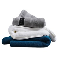 Ensemble de serviettes de bain 100% coton Ensemble de serviettes de bain d'hôtel Fabrication de serviettes en coton tricoté compressé Style uni avec logo personnalisé