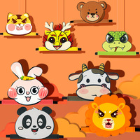 Accessoires de performance pour adultes et enfants, chapeaux de tête d'animaux de dessin animé, chapeau de lion, de lapin, de singe, de tigre, accessoires de déguisement