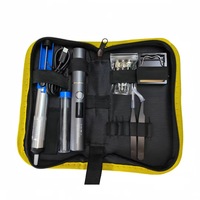 Kit de fer à souder sans fil USB réglable avec batterie, affichage numérique de la température, contrôle de la température, ensemble de 3 embouts, poignée en caoutchouc