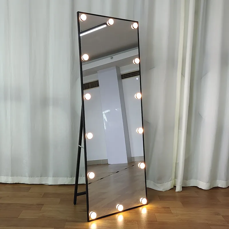 Wholesale Modern large Standing Floor Full Length long Touch Switch Controls Three-light Intelligent LED Mirror espejo spiegel