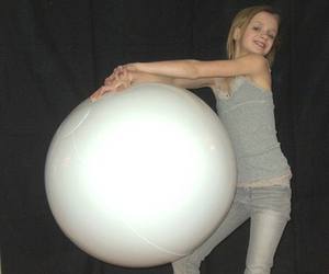 Weißer aufblasbarer <span class=keywords><strong>36</strong></span>-Zoll-PVC-Riesen-Softbals-Strandball mit benutzer definiertem Logo - Product Image 5