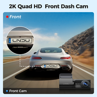 Cámara para Auto LNDU V100 2K con WiFi, Modo de Estacionamiento 24H, Grabación en Bucle, Sensor G, Control por Aplicación, Cámara Frontal