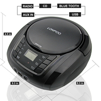 CD Boombox portabel harga pabrik dengan layar LCD Radio FM dan USB