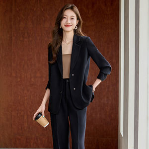 Chaqueta de traje rosa para <span class=keywords><strong>mujer</strong></span> para primavera otoño nuevo traje de negocios de alto temperamento con fuerte <span class=keywords><strong>campo</strong></span> de gas atuendo profesional para <span class=keywords><strong>mujer</strong></span> - Product Image 5