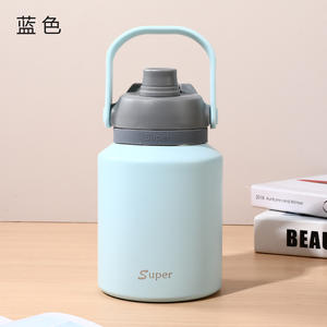 Thermos en acier inoxydable grande capacité, isolation thermique 12-24 heures, poignée portable, sports de plein air, camping, paille, bouillante - Product Image 4