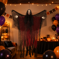 Décorations d'Halloween SIPKLR : Fantôme suspendu effrayant, accessoires sinistres pour maison hantée, décoration de jardin extérieur, fantôme effrayant de 50 pouces
