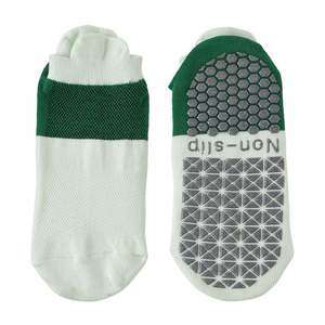 New Double-ear Dispensing Yoga Socks Anti-slip Women's Autumn Pilates Socks Indoor Floor Socks with Silicone Particles - Product Image 1