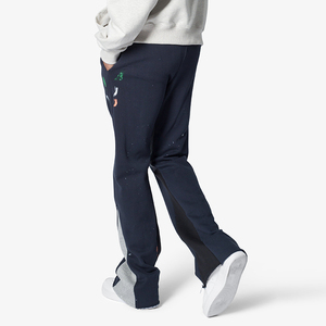 <span class=keywords><strong>Pantalones</strong></span> de chándal personalizados con corte ajustado y acampanado, estilo urbano, estampados, con patchwork, cintura elástica, de poliéster/algodón de alto gramaje, <span class=keywords><strong>para</strong></span> <span class=keywords><strong>hombre</strong></span> - Product Image 3