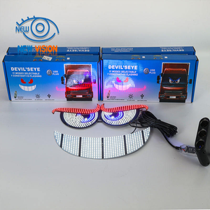 Panel de Pantalla USB para Ventana Delantera y Trasera de Coche, Luz de Ojos de Demonio para Parabrisas de Camión y Coche - Product Image 1