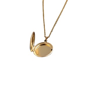 Circle Diy Stainless Steel Glossy Round Opening Jewelry Mirror <strong>Men</strong> <strong>Lockets</strong> Women's Photo Box <strong>Chain</strong> Necklace for Engagement - Product Image 1