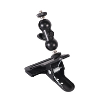 Super pince à ressort avec bras magique Double extrémité 1/4 "support de tête sphérique universel pour moniteur de caméra LED Flash Microphone