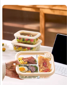 Boîte de conservation alimentaire en verre transparent, écologique, durable, portable et chauffable, avec couvercle en silicone, idéale pour la conservation des aliments et les cadeaux - Product Image 6