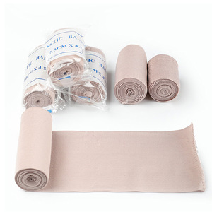 ผ้าพันแผลยืดหยุ่น 7.5 ซม. x 4.5 ม. สีเนื้อ ผ้าฝ้าย สำหรับพันป้องกันการบาดเจ็บจากการเล่นกีฬา - Product Image 1