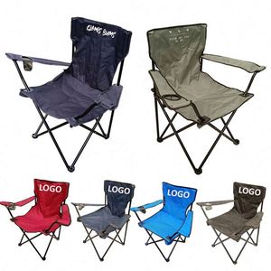 Chaise pliante de camping et de plage à cadre métallique économique pour événements et loisirs en plein air - Product Image 1