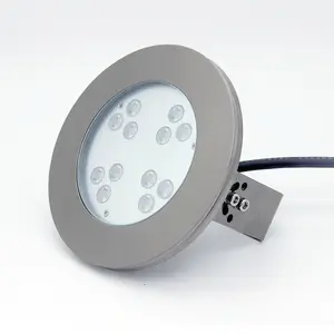 Outdoor Ip68 Waterdichte Onderdompelbare Roestvrijstalen Warme Witte Rgb 18W Led Onderwaterlamp Fontein Zwembadverlichting