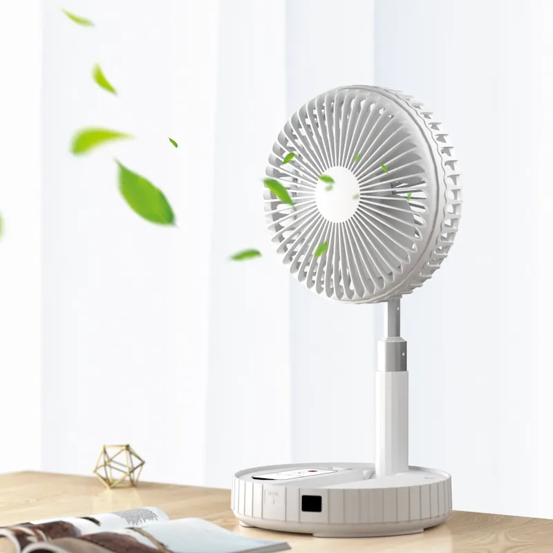 Multi Functie Plastic Cooling Hand Held Fan Draagbare Elektrische Ventilator Batterij Usb Oplaadbare Fan