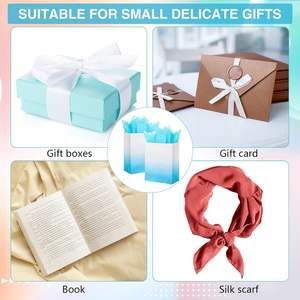Bolsas de Regalo Azules Degradado al por Mayor con 50 Bolsas de Papel de Seda con Brillo Azul Degradado para Envolver Regalos de Boda, Cumpleaños, Día de la Madre, Bebé - Product Image 5