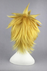 Parrucca <span class=keywords><strong>Uzumaki</strong></span> bionda corta diritta di alta qualità 35cm Cosplay parrucche sintetiche per capelli Cosplay resistenti al calore per feste Anime - Product Image 5