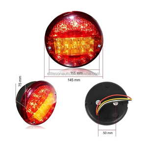 ELITESON Nouvelle Lampe Hamburger 12V 24V Ronde pour Camion, Feu Arrière Robuste pour Remorque, Feu Stop et Clignotant - Product Image 3