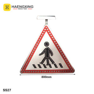 ماء المرور وامض حركة الطباعة حمار وحمار وحمار وحمار وحمار شمسي غني بالمعلومات عبور كبير في الهواء الطلق أحمر أبيض - Product Image 1