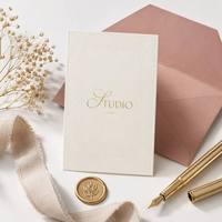 Cartes de visite personnalisées de luxe avec dorure à chaud, logo en relief, papier texturé haut de gamme, vente en gros pour petites entreprises