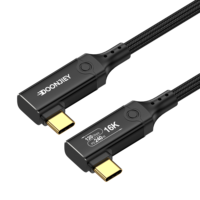 Câble de données Type-C Thunderbolt 5 USB 5.0, transmission 1200 Gbit/s, charge rapide PD 240 W, vidéo 16K pour moniteur, projecteur, mobile