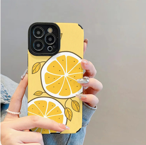Nouvelle <span class=keywords><strong>coque</strong></span> de téléphone portable en cuir artificiel TPU avec impression de feuilles de <span class=keywords><strong>citron</strong></span> jaune pour <span class=keywords><strong>iPhone</strong></span> X Xr <span class=keywords><strong>11</strong></span> 12 13 14 15 16 17 18 Pro Max - Product Image 1