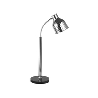 Lampe infrarouge moderne 250W en acier inoxydable noir et or rose, chaleur et lumière de table pour restaurant, hôtel et traiteur, buffet