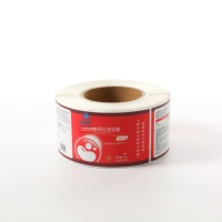 Rouleau d'autocollant de logo rond en vinyle adhésif de papier synthétique imperméable