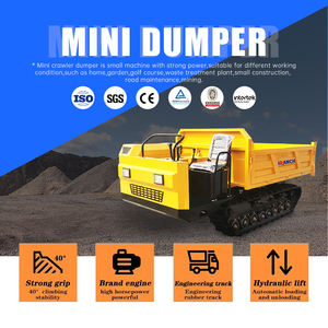 Mini-Dumper mit Briggs & Stratton Hydraulischer Kippvorrichtung Mini-Baustellentransporter Raupentransporter Nennlast - Product Image 3