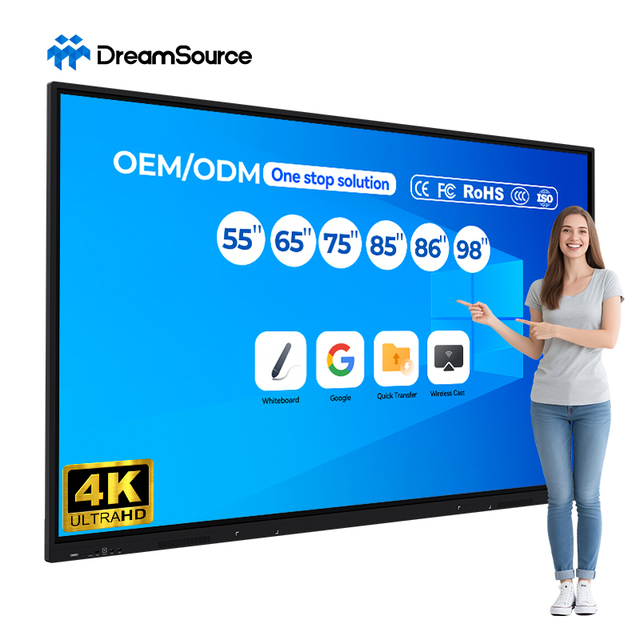 Interactive 4K LCD Panel Smart Board Electronic Touch Screen Whiteboard 55 65 75 86 98 Inches Blackboard