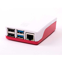 RDS Electronics-Raspberry Pi Modelo B especial de la carcasa Raspberry Pi 4B rojo y blanco de la caja de plástico