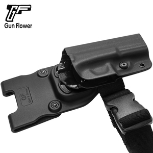 <span class=keywords><strong>Gun</strong></span>&Flower Tactical Gear Kydex & Polymer Zwarte Comfortabele Standaard Maat Beenholster met Optie voor Aangepast Logo voor Buitengebruik - Product Image 2
