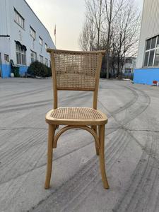 Chaise en bois d'orme avec dos en osier, <span class=keywords><strong>location</strong></span> de salle à manger, banquet, événement de mariage - Product Image 3