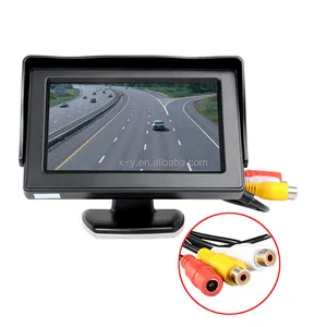 Factory wholesale low price cheap 4.3 inch tft car rear view monitor bus 2 video input monitor