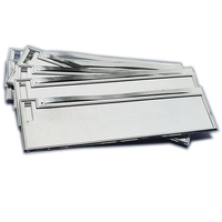 Étiquettes vierges personnalisées en aluminium 1*3-1/2 pouces à attacher avec bande supérieure détachable 500 pièces/boîte
